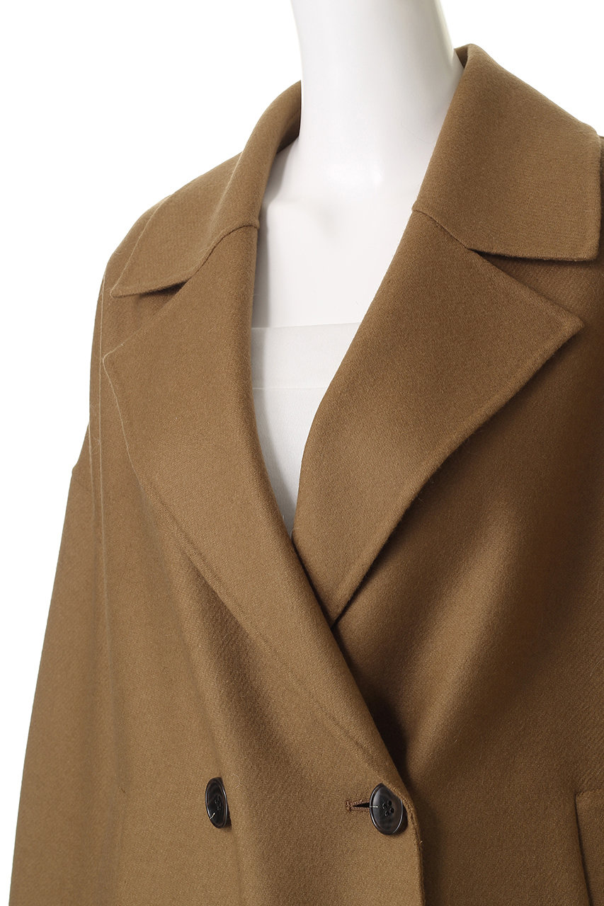 SACRAサクラ　Aライン2way七分袖ウールコート　ベージュ　アルパカ SACRAサクラ Aライン2way七分袖ウールコート ベージュ アルパカ SACRA