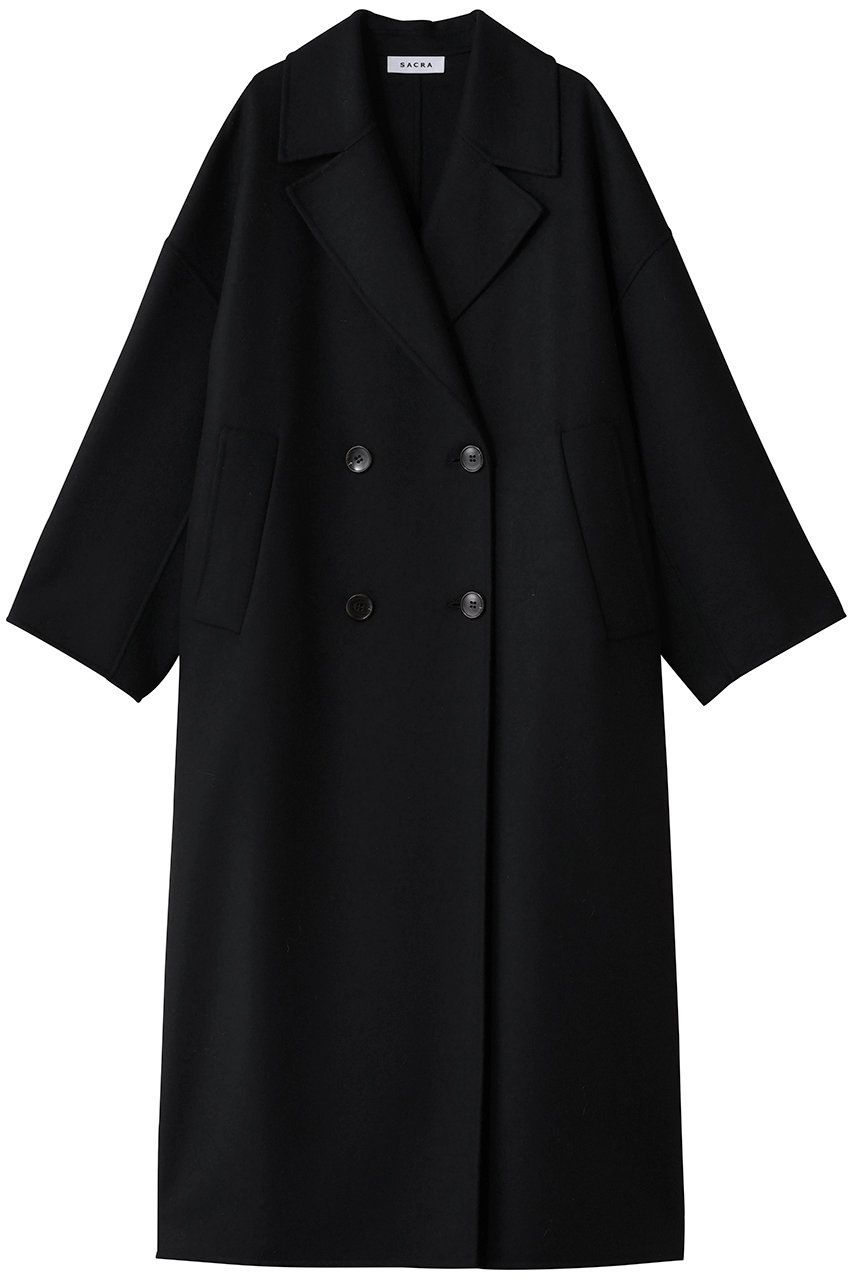 SACRA リバーテーラードコート (ブラック, 38) サクラ ELLE SHOP