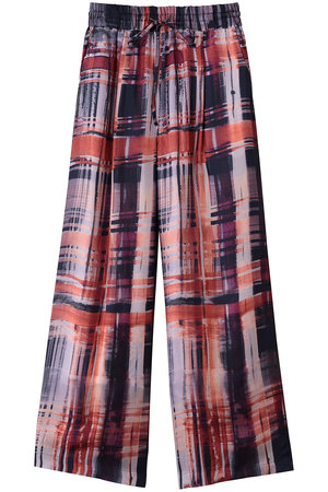 サクラ/SACRAのブラッシュペインティングプレイドパンツ(110600/110601)