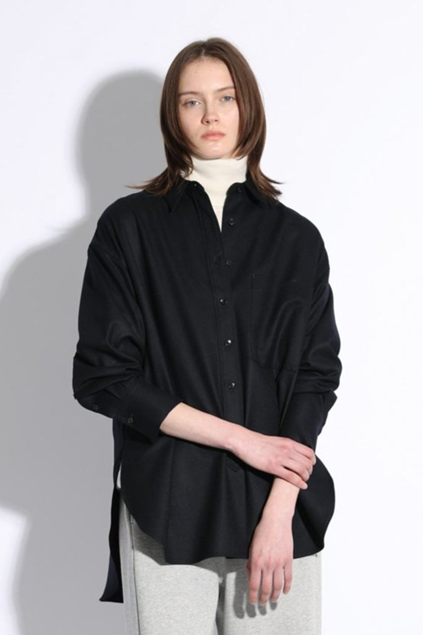 SACRA(サクラ)｜スーパーファインフランネルシャツ/ネイビー の通販