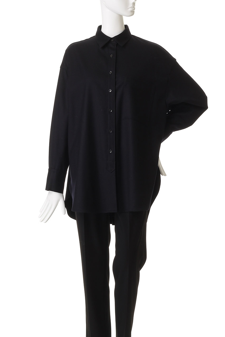 SACRA(サクラ)｜スーパーファインフランネルシャツ/ネイビー の通販