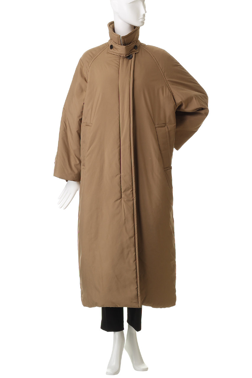 SACRA(サクラ)｜パディングタフタロングコート/ベージュ の通販