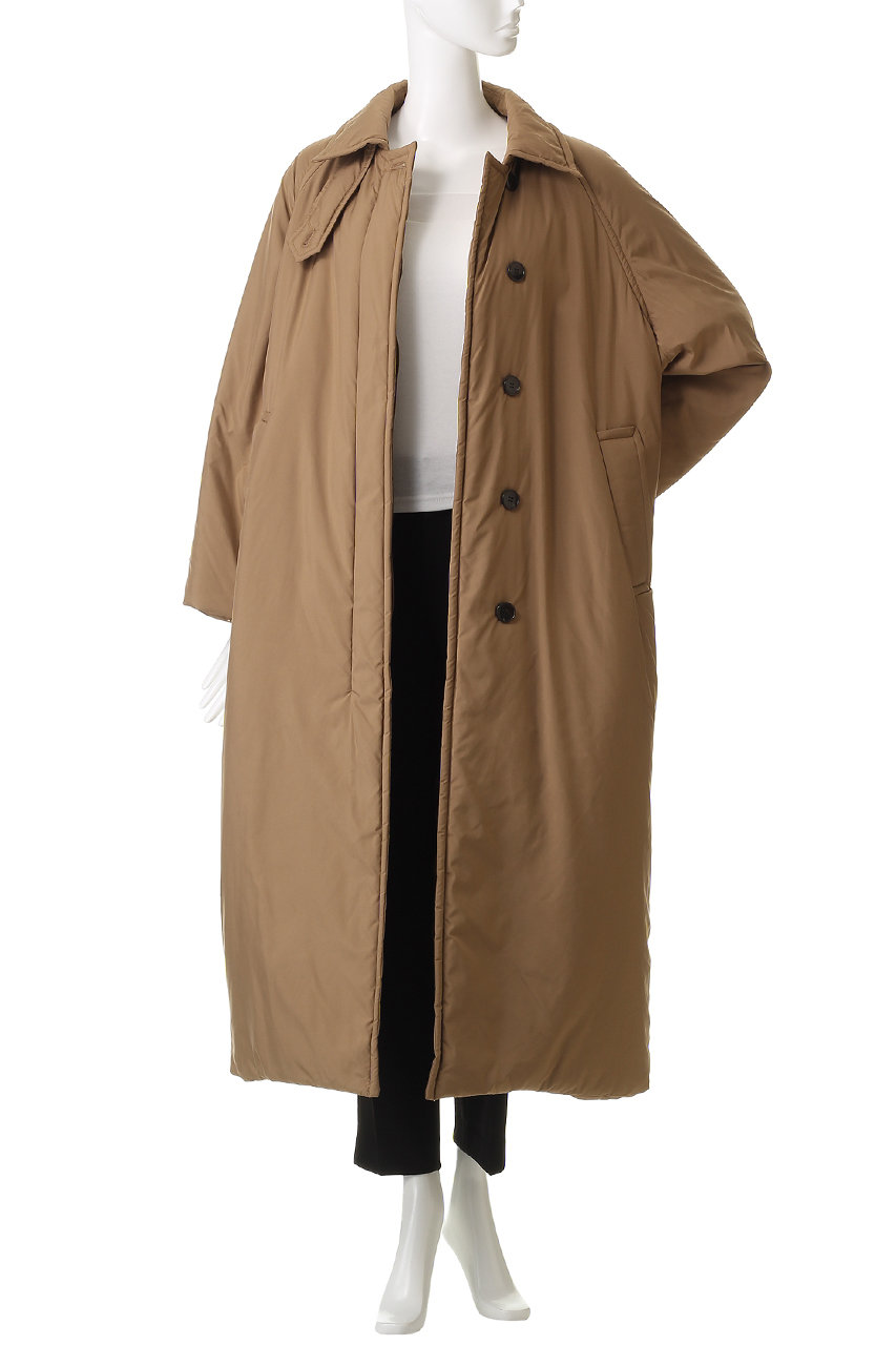 SACRA(サクラ)｜パディングタフタロングコート/ベージュ の通販