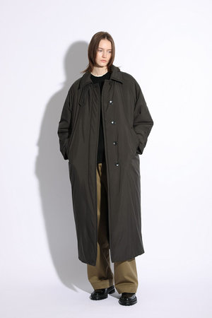 パディングタフタロングコート