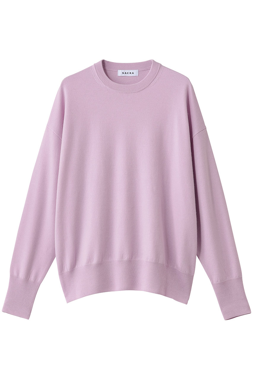 サクラ/SACRAのエクストラファインメリノウールプルオーバー(ライトピンク/125640081)