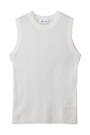 サクラ/SACRAのメランジリブタンクトップ(110100/110101)