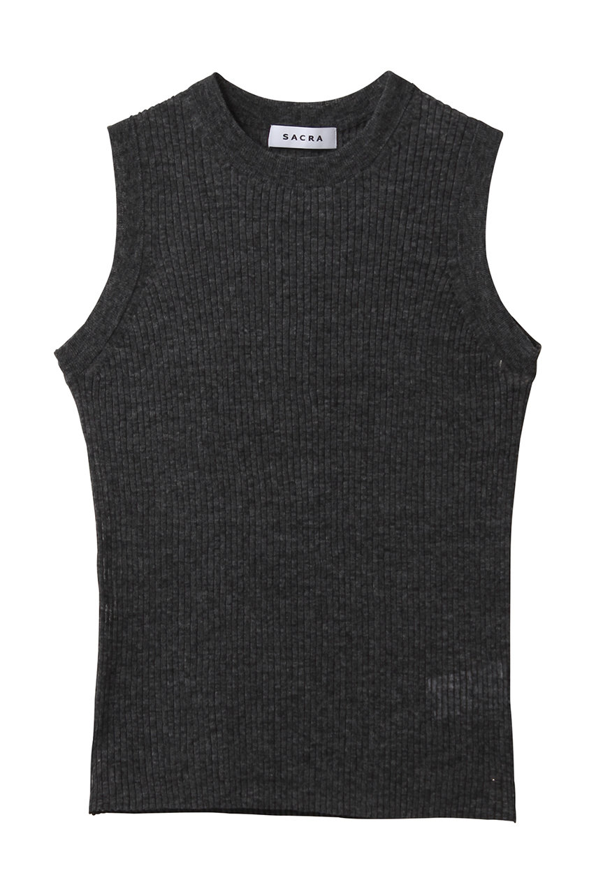 サクラ/SACRAのメランジリブタンクトップ(チャコール/126133081)