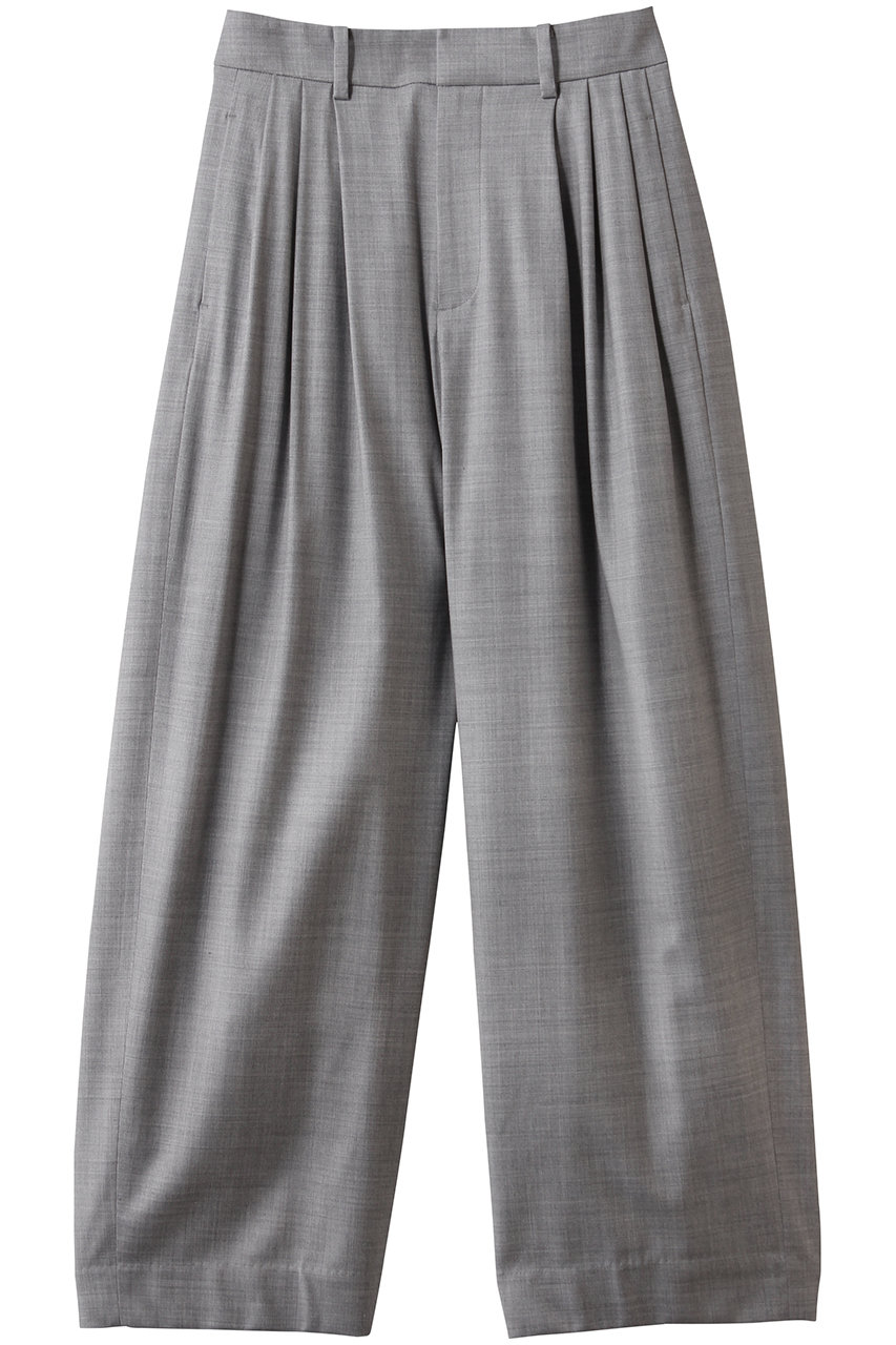 サクラ/SACRAのウールシルクギャバジンパンツ(グレー/126117111)