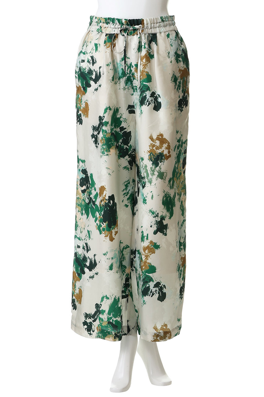 SACRA(サクラ)｜フラワー柄パンツ/グリーン の通販｜ELLESHOP・(エル