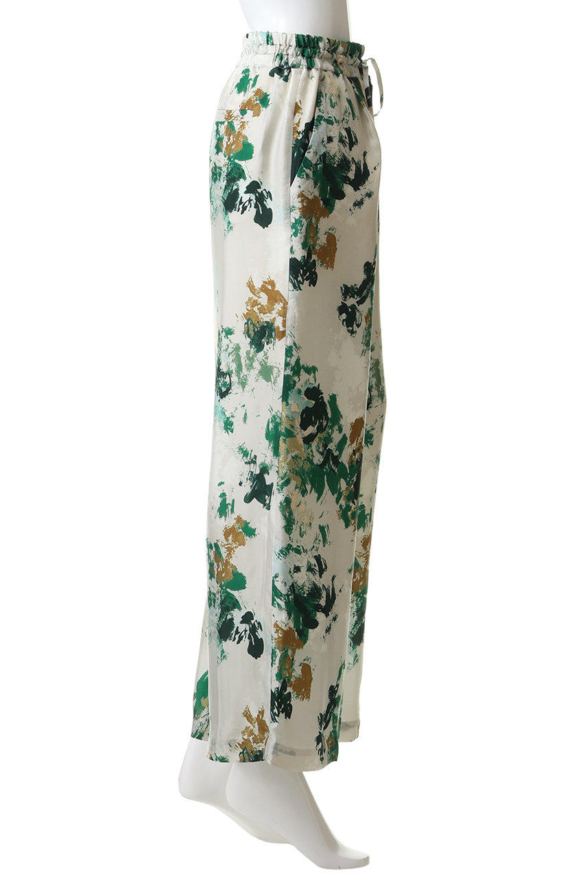 SACRA(サクラ)｜フラワー柄パンツ/グリーン の通販｜ELLESHOP・(エル
