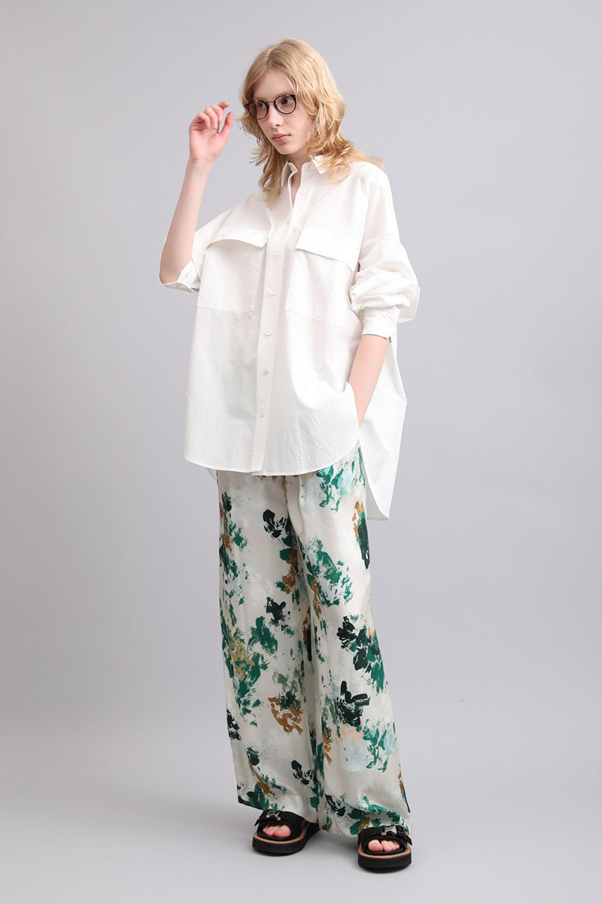 SACRA(サクラ)｜フラワー柄パンツ/グリーン の通販｜ELLESHOP・(エル