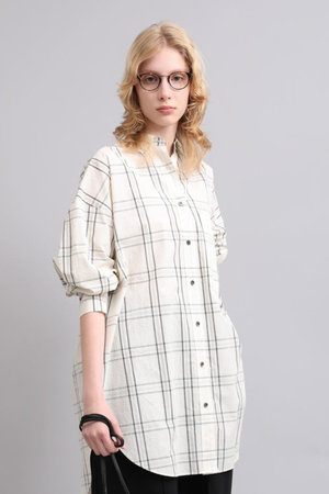 サクラ/SACRAのハイカウントコットンプレイドシャツ(110400/110403)