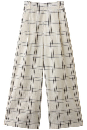 サクラ/SACRAのハイカウントコットンプレイドパンツ(110600/110601)