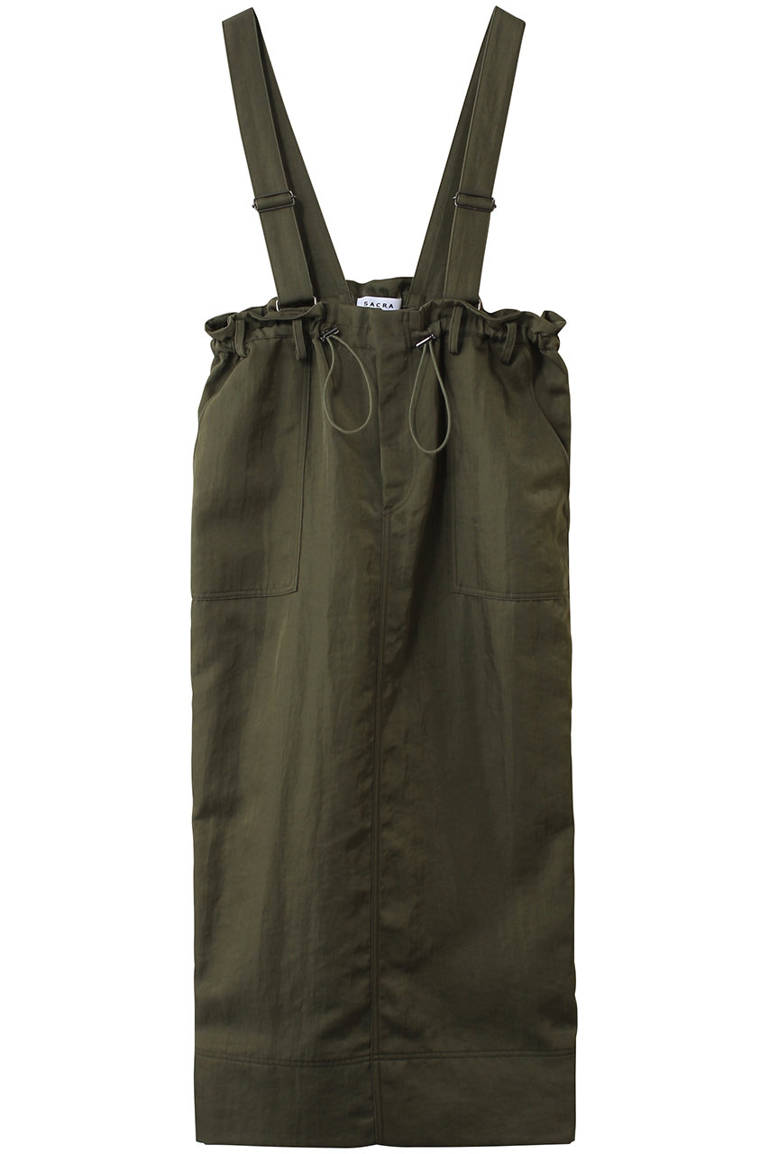 サクラ/SACRAのヴィンテージナイロンツイルサスペンダーパンツ(カーキ/126111041)