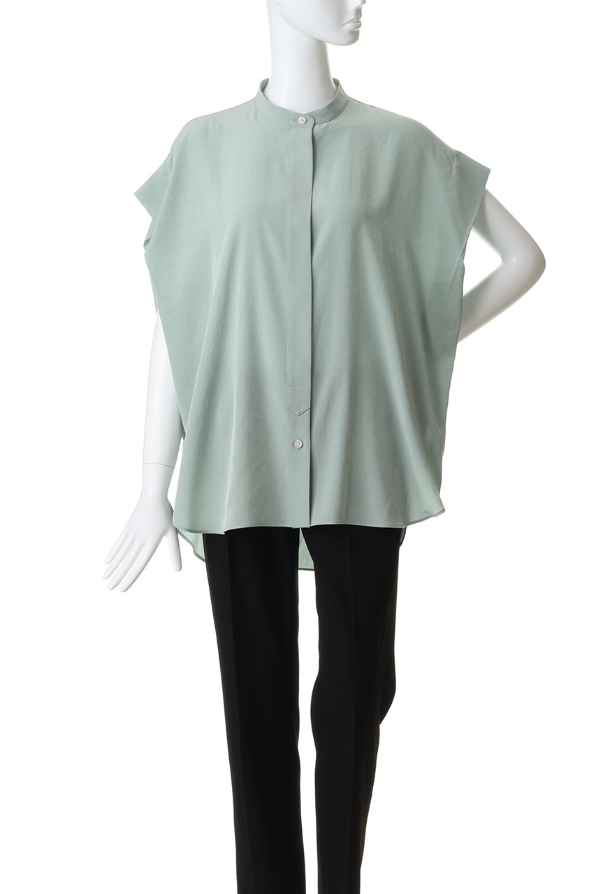 SACRA(サクラ)｜トリアセマイクロクレープブラウス/ミント の通販