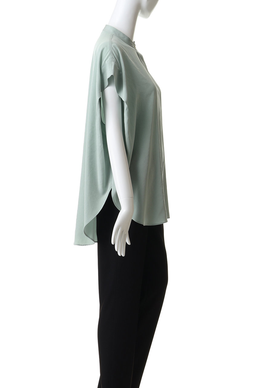 SACRA(サクラ)｜トリアセマイクロクレープブラウス/ミント の通販