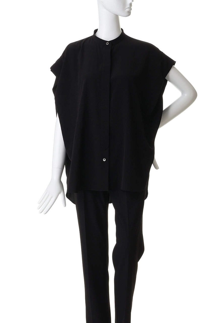 SACRA(サクラ)｜トリアセマイクロクレープブラウス/ブラック の通販