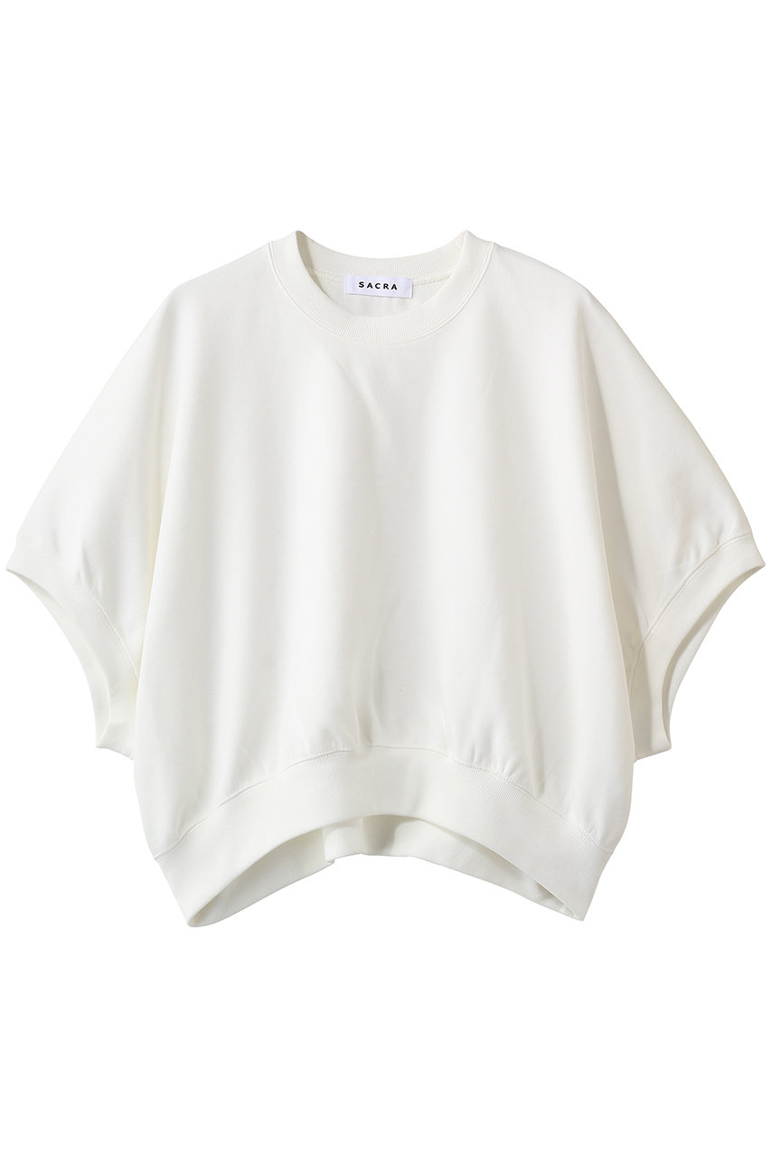 サクラ/SACRAのダブルニットクロスプルオーバー(ホワイト/126145091)