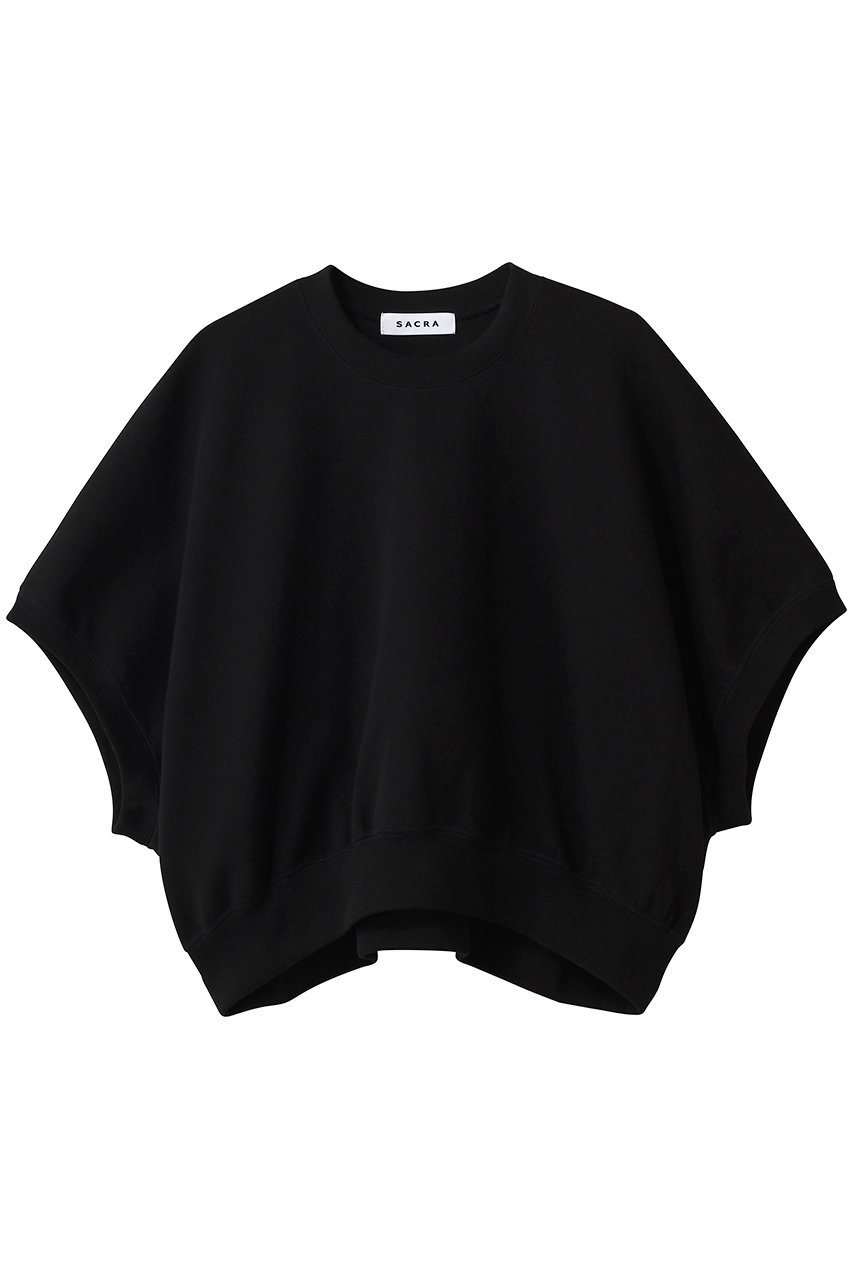 サクラ/SACRAのダブルニットクロスプルオーバー(ブラック/126145091)