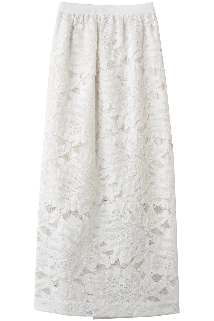 サクラ/SACRAのリーフラッセルレースロングスカート(オフホワイト/126113122)