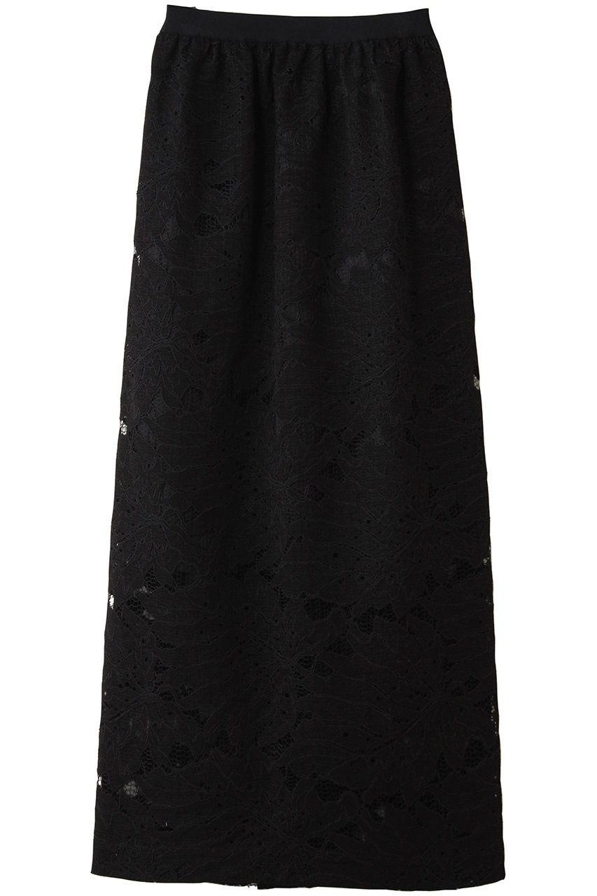 サクラ/SACRAのリーフラッセルレースロングスカート(ブラック/126113122)