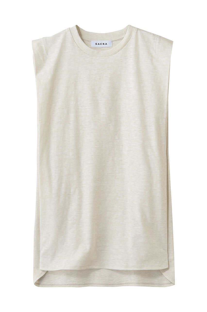 サクラ/SACRAのヴィンテージヘザードコットンノースリーブ(オフホワイト/126246091)