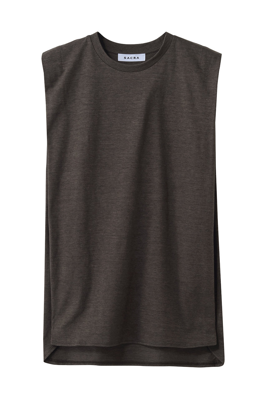 サクラ/SACRAのヴィンテージヘザードコットンノースリーブ(ブラウン/126246091)