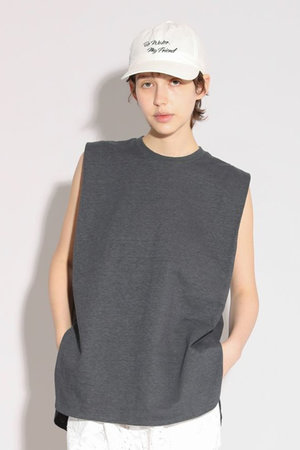 サクラ/SACRAのヴィンテージヘザードコットンノースリーブ