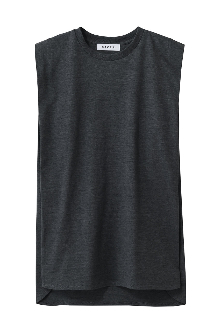 サクラ/SACRAのヴィンテージヘザードコットンノースリーブ(チャコール/126246091)