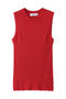 ファインツイストコットンリネンリブタンクトップ サクラ/SACRA レッド