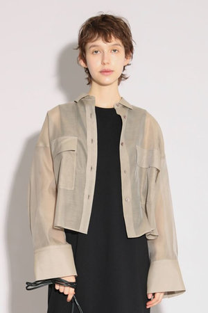 サクラ/SACRAのプレミアムシルクコットンシアーシャツ(110400/110403)