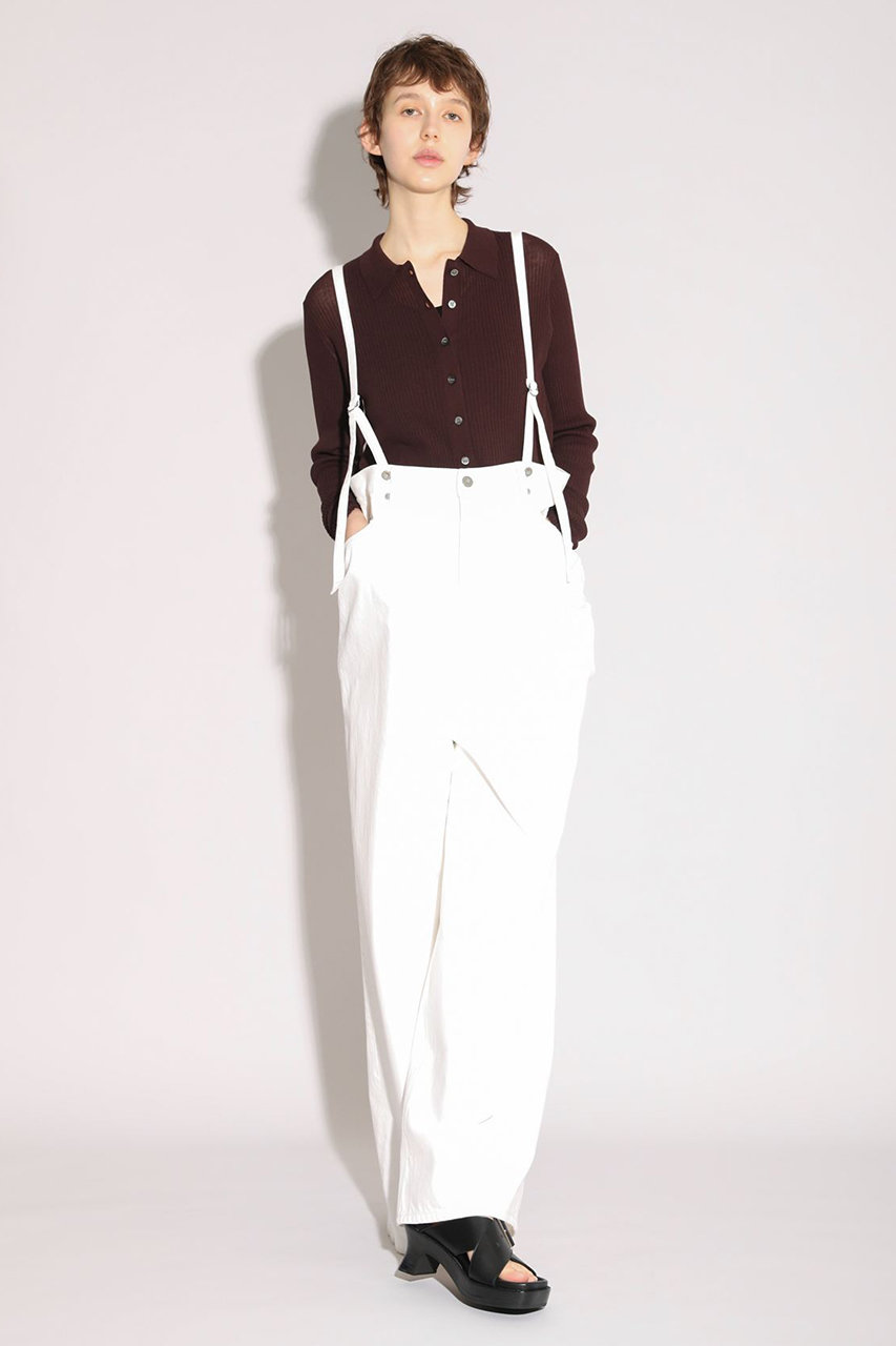 qualite×Oggi／春夏秋向けさらっとテンセルリブカーディガン サックス qualite - qualite×Oggi／春夏秋向けさらっとテンセルリブカーディガン