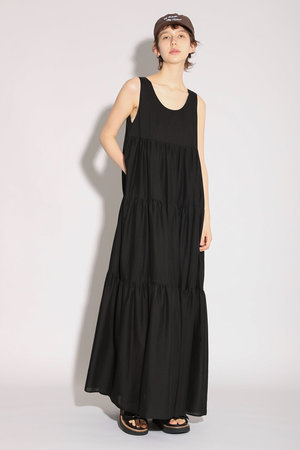 サクラ/SACRAのオーガニックコットンローンギャザーワンピース