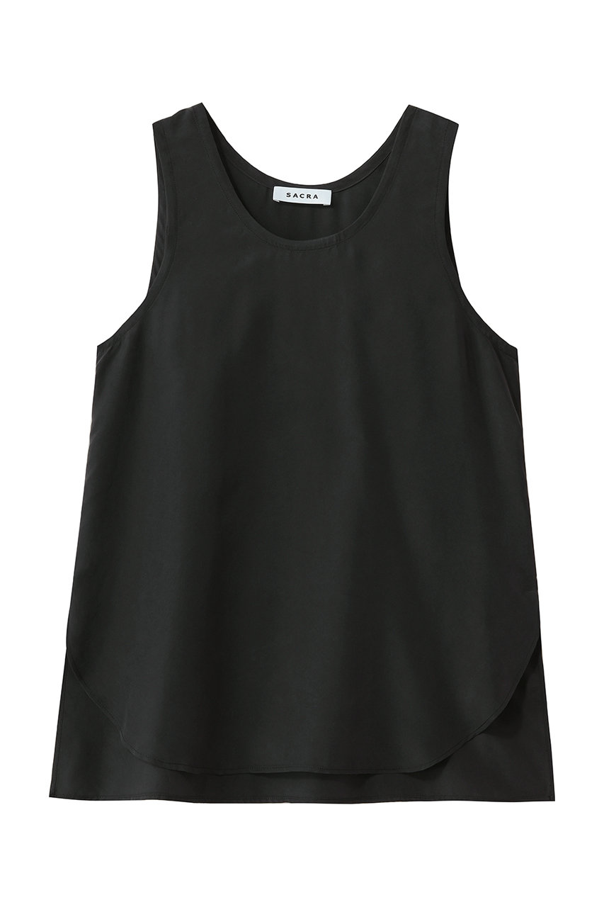 サクラ/SACRAのプレミアムシルクサンドウォッシュタンクトップ(ブラック/126207072)