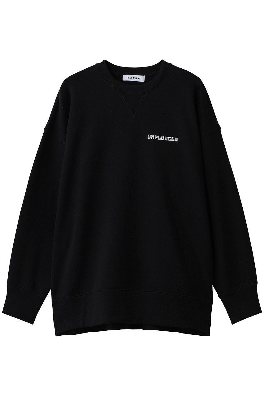 SACRA エクストラファインフリーススウェット (ブラック, 38) サクラ ELLE SHOP