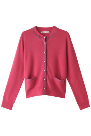 マリリンムーン/MARILYN MOONのパールボタンコットンカシミアカーディガン