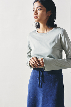 マリリンムーン/MARILYN MOONの【WALANCE】オーガニックコットンジャージートップ(110100/110103)