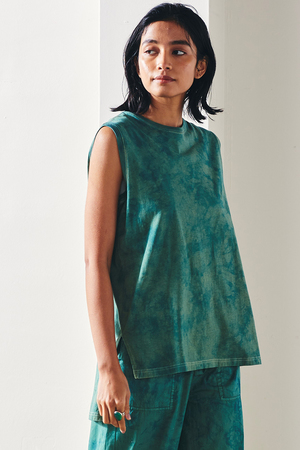 マリリンムーン/MARILYN MOONの【WALANCE】タイダイジャージーノースリーブTシャツ(110100/110101)