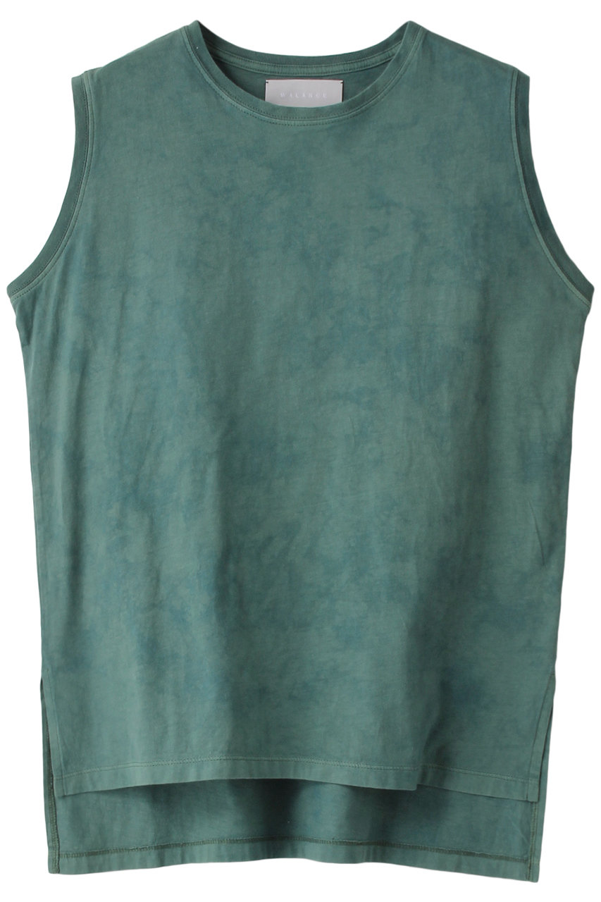 MARILYN MOON タイダイジャージーノースリーブTシャツ (グリーン F) マリリンムーン ELLE SHOPの大画像
