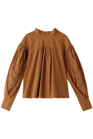 マリリンムーン/MARILYN MOONの2way ポプリンコットンカットワークブラウス(110400/110403)