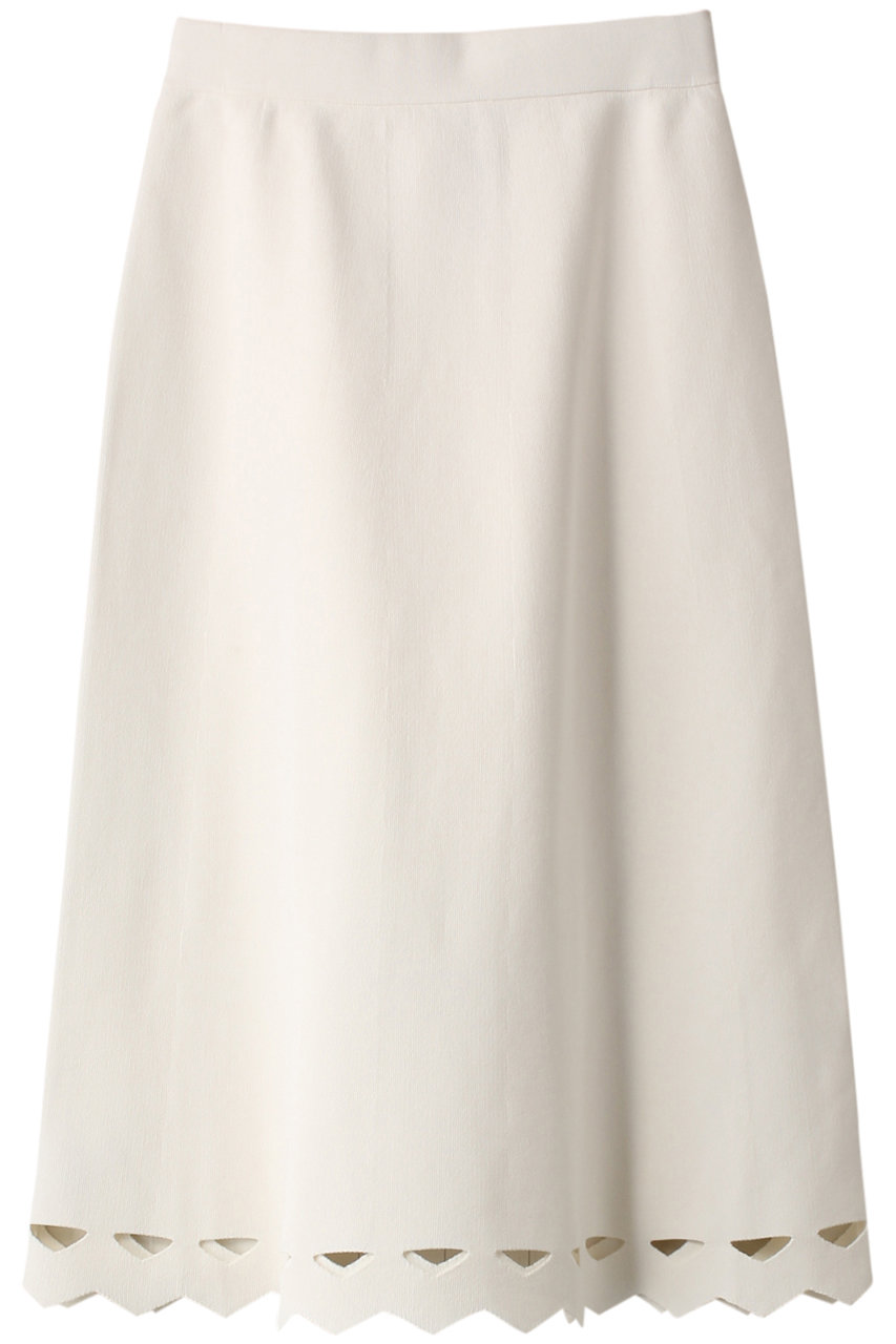 ＜ELLE SHOP＞ 50%OFF！MARILYN MOON オープンワークAラインスカート (オフホワイト F) マリリンムーン ELLE SHOP
