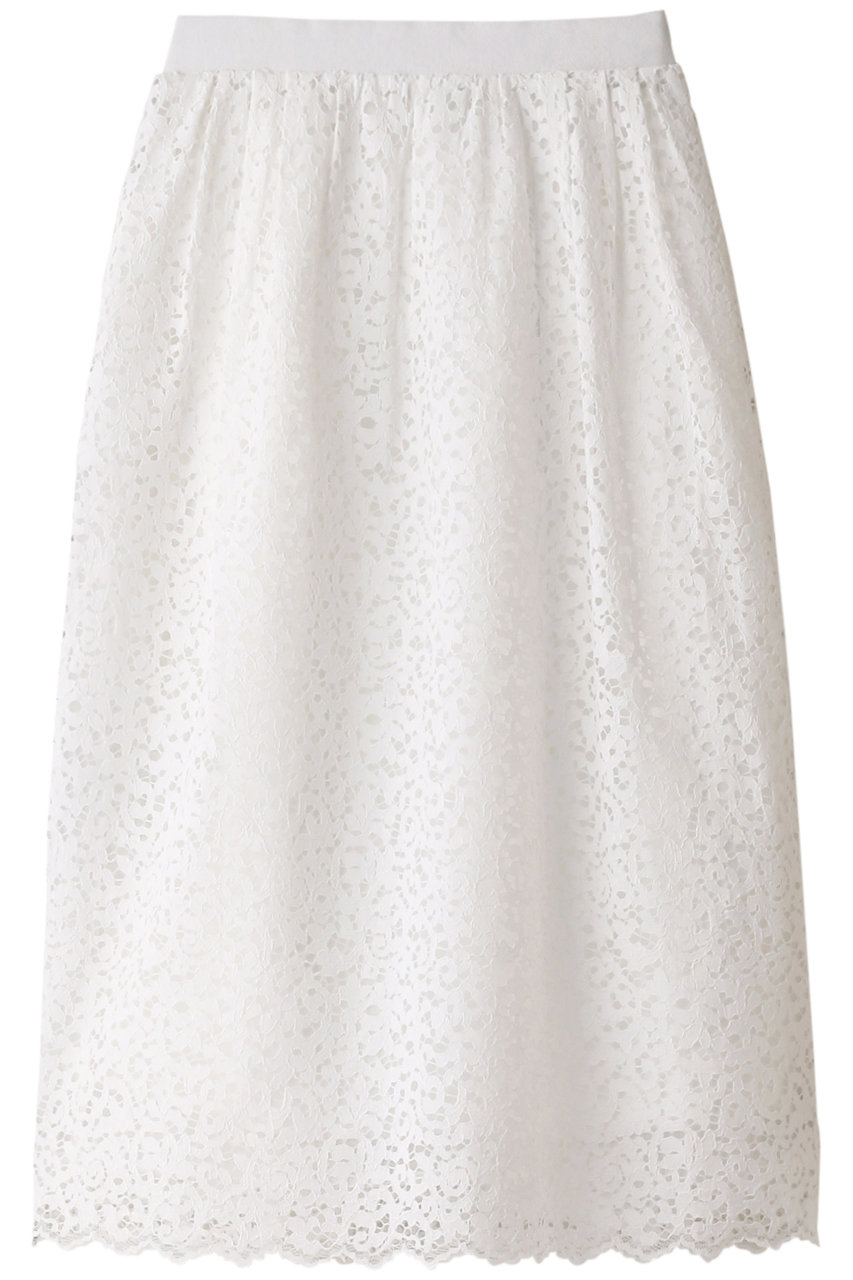 マリリンムーン/MARILYN MOONのAラインタックレーススカート(オフホワイト/4231-010)