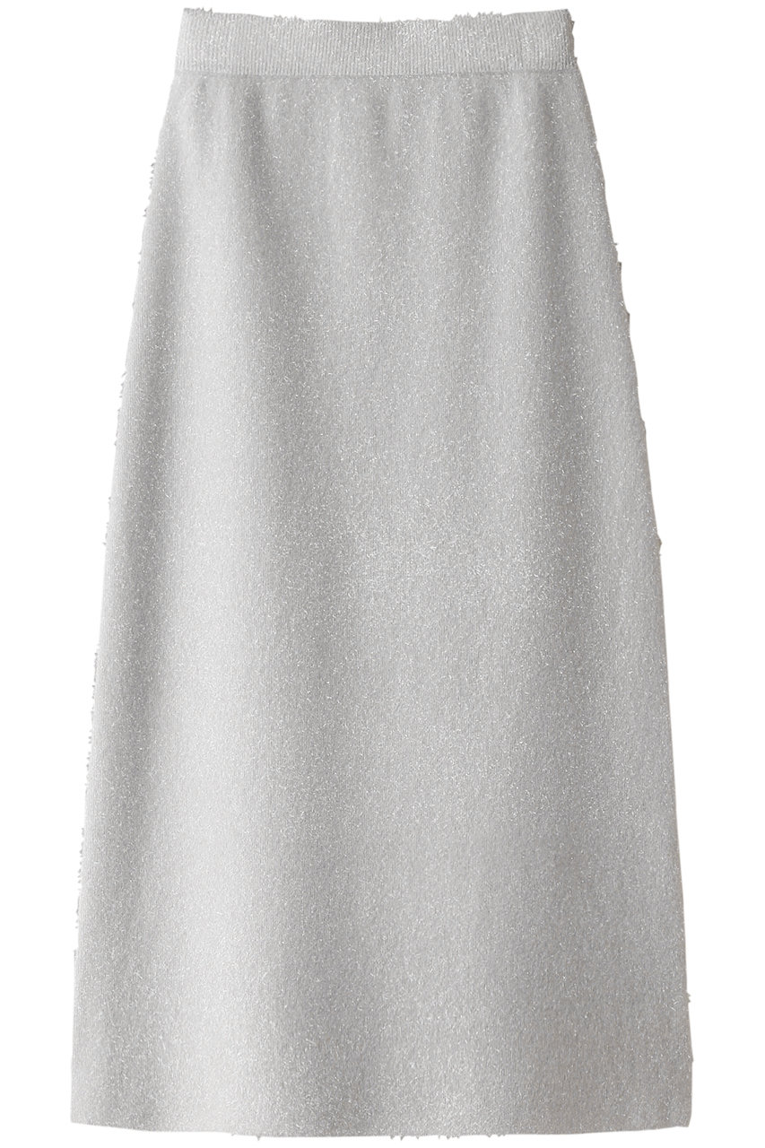 マリリンムーン/MARILYN MOONのラメシャギーニットスカート(シルバー/4241-135)
