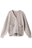 【WALANCE】オーガニックコットンミックスワッフルカーディガン
