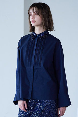 マリリンムーン/MARILYN MOONの【SOI-MeME】フリンジビーズモチーフスパングル2wayスリーブシャツ(110400/110403)