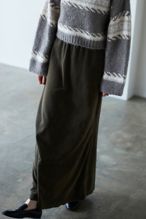 マリリンムーン/MARILYN MOONの【WALANCE】コットンベロアロングスカート(110700/110703)