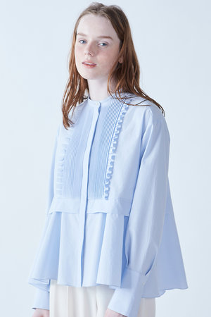 マリリンムーン/MARILYN MOONのタックフリルフレアシャツ