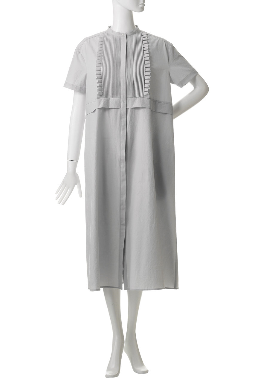 マリリンムーンタックフレアシャツ細ブルーストライプ✖️ホワイト地今季SS MARILYN MOON】マリリンムーン タックフリルフレアシャツ tuck