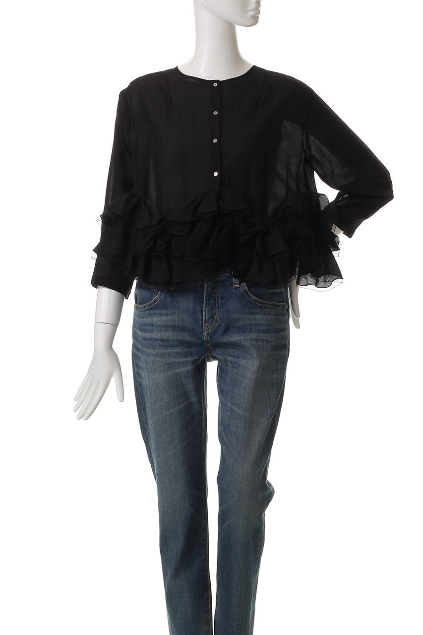 MARILYN MOON スパイラルラッフルフリルカットソー Marilyn Moon tシャツ タフタスパイラルラッフルハーフスリーブ