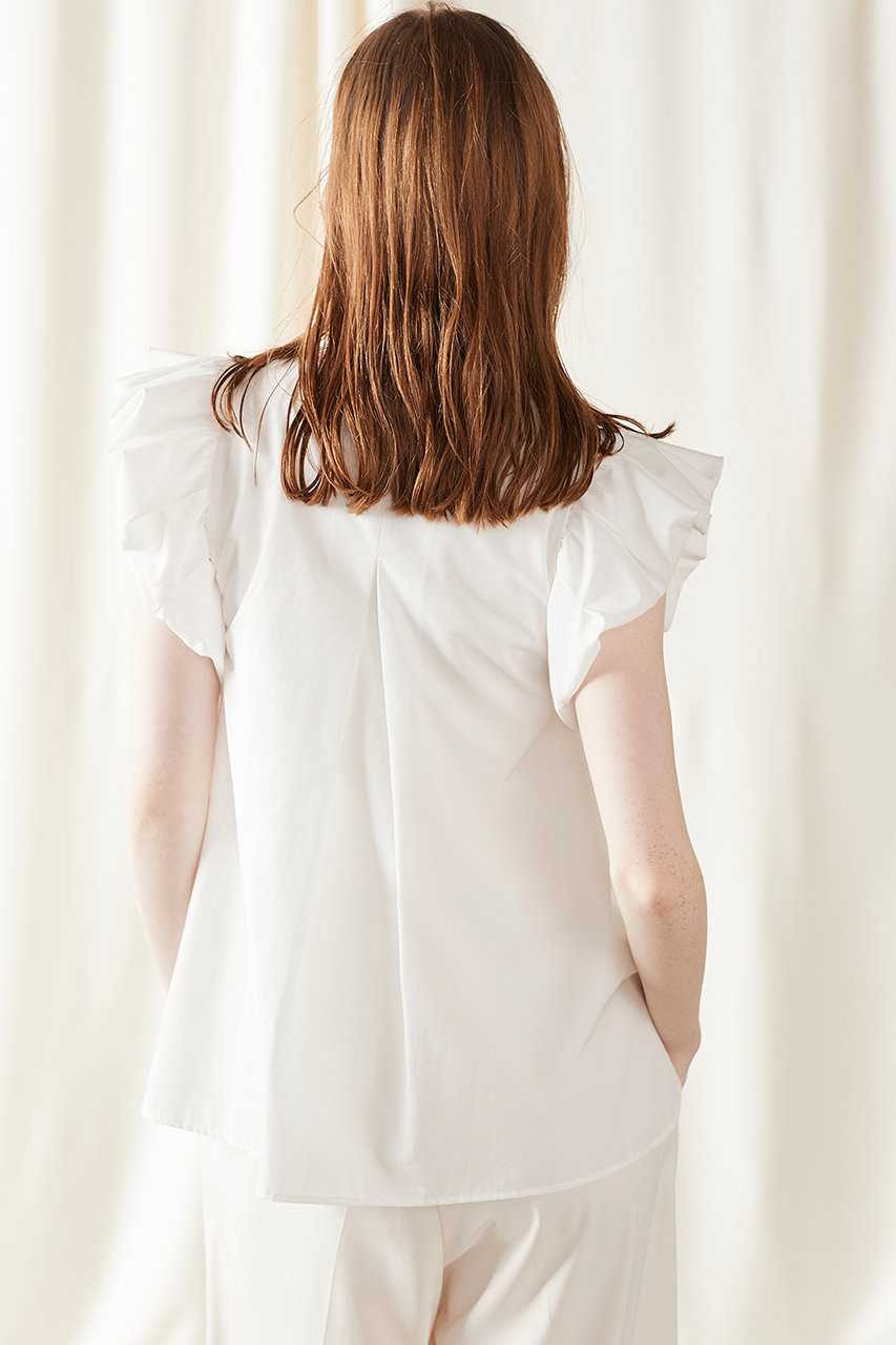 Marilyn Moon ブラック シフォン パフスリーブ ブラウス 美品 Marilyn Moon MARILYN MOON マリリンムーン ブラウス 2way